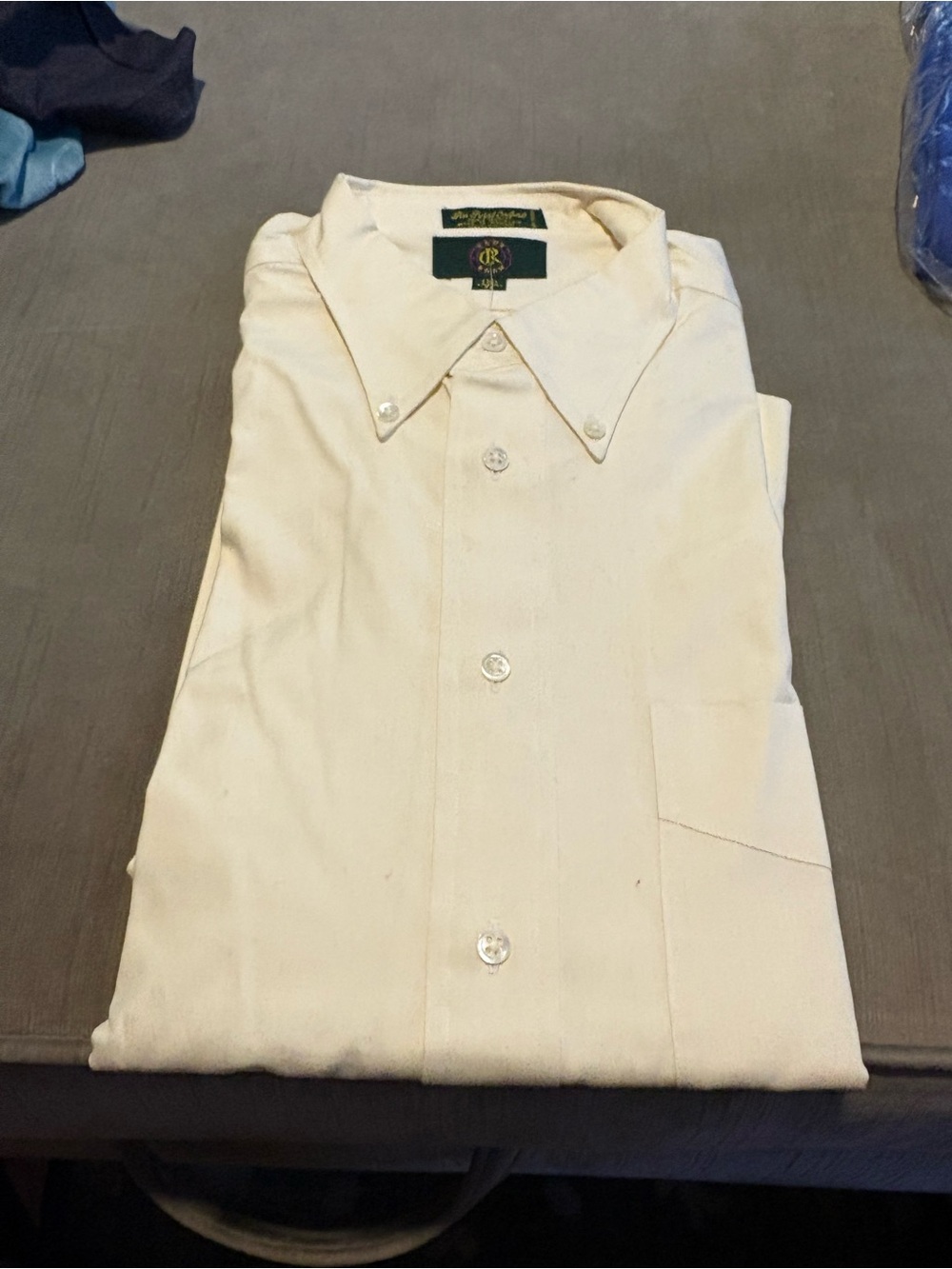 Club Room Cream Button-Down Dress Shirt